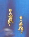 Earrings Cat 13056 2.5 grams 14Kt. Gold (click for Info) 3/4" X